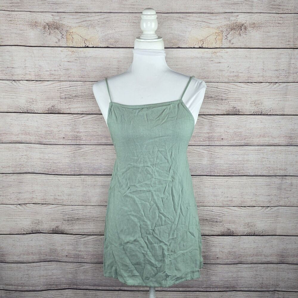 Princess Polly Linen Blend Criss Cross Tie Adjustable Back Tank Size 4 Preppy